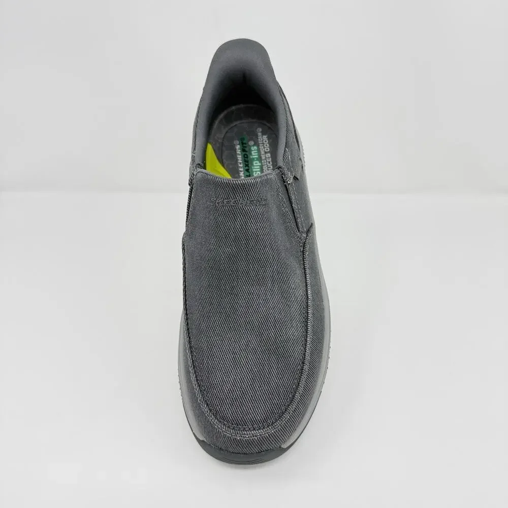 Skechers Slip-ins Meredayton Charcoal Men’s 9 Relaxed Fit Goodyear